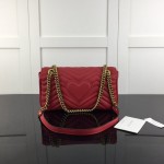 Gucci GG Marmont small matelassé shoulder bag Red