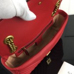 Gucci GG Marmont small matelassé shoulder bag Red