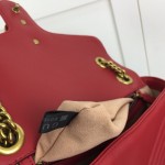 Gucci GG Marmont small matelassé shoulder bag Red