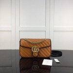 Gucci GG Marmont small matelassé shoulder bag Tan