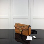 Gucci GG Marmont small matelassé shoulder bag Tan