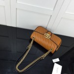 Gucci GG Marmont small matelassé shoulder bag Tan