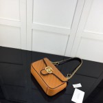 Gucci GG Marmont small matelassé shoulder bag Tan