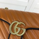 Gucci GG Marmont small matelassé shoulder bag Tan