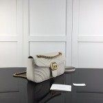 Gucci GG Marmont small matelassé shoulder bag White