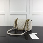 Gucci GG Marmont small matelassé shoulder bag White