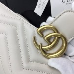 Gucci GG Marmont small matelassé shoulder bag White