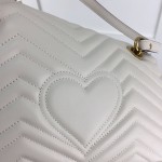 Gucci GG Marmont small matelassé shoulder bag White