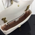 Gucci GG Marmont small matelassé shoulder bag White