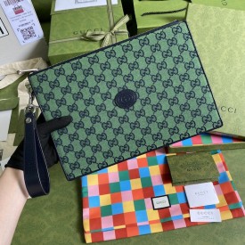 Gucci GG Multicolour pouch green 657581