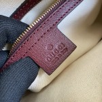 Gucci Horsebit 1955 small bag ‎burgundy GG canvas 