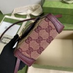 Gucci Horsebit 1955 mini bag ‎burgundy GG canvas ‎625615