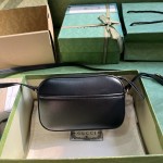 Gucci Horsebit 1955 Small Shoulder Bag Black Leather ‎760196