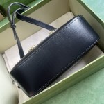 Gucci Horsebit 1955 Small Shoulder Bag Black Leather ‎760196