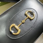 Gucci Horsebit 1955 Small Shoulder Bag Black Leather ‎760196