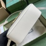 Gucci Horsebit 1955 Small Shoulder Bag WhIte Leather ‎760196