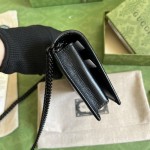 Gucci Horsebit 1955 wallet with chain ‎621892 Black