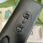 Gucci Horsebit 1955 wallet with chain ‎621892 Black