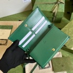 Gucci Horsebit 1955 wallet with chain ‎621892 Green