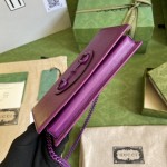 Gucci Horsebit 1955 wallet with chain ‎621892 Purple