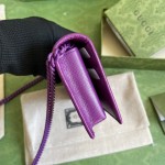 Gucci Horsebit 1955 wallet with chain ‎621892 Purple