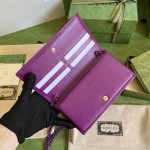 Gucci Horsebit 1955 wallet with chain ‎621892 Purple