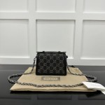 Gucci Ophidia GG mini shoulder bag Black GG denim ‎696180