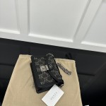 Gucci Ophidia GG mini shoulder bag Black GG denim ‎696180