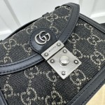 Gucci Ophidia GG mini shoulder bag Black GG denim ‎696180