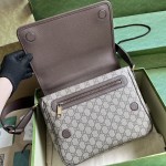 Gucci Ophidia Medium Messenger Bag ‎761741 Beige GG canvas