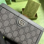 Gucci Ophidia Zip Around Wallet 706844 Grey