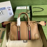 Gucci Small top handle bag with Double G ‎715772 Brown