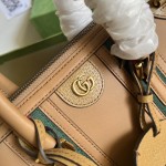 Gucci Small top handle bag with Double G ‎715772 Brown