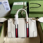 Gucci Small top handle bag with Double G ‎715772 White