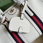 Gucci Small top handle bag with Double G ‎715772 White