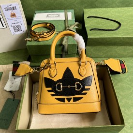 adidas x Gucci Horsebit 1955 mini bag ‎677212 Yellow