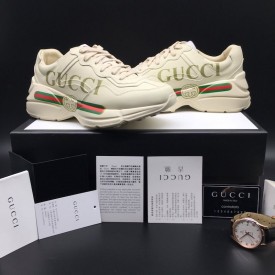 Gucci Rhyton Gucci Logo Leather Sneaker