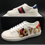 Gucci Men's Ace embroidered sneaker with Loved applique