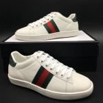 Gucci Men's Ace leather sneaker with Green crocodile