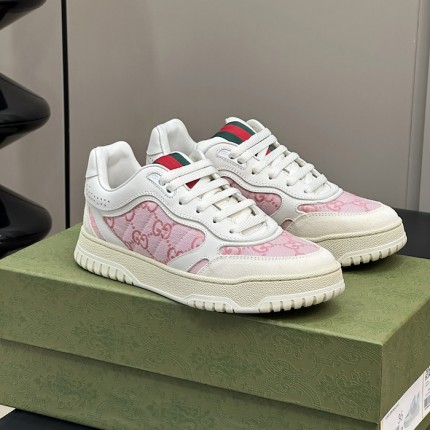 Gucci Men's Gucci Re-Web sneaker Beige / Pink