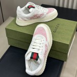 Gucci Men's Gucci Re-Web sneaker Beige / Pink