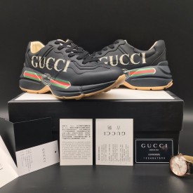 Replica Gucci Logo Leather Sneaker