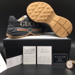 Gucci Rhyton Gucci Logo Leather Sneaker Black