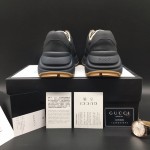 Gucci Rhyton Gucci Logo Leather Sneaker Black