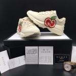 Gucci Rhyton Leather Sneaker with Apple Print