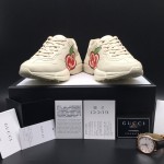 Gucci Rhyton Leather Sneaker with Apple Print