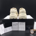 Gucci Rhyton Leather Sneaker with Apple Print