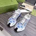 Gucci Run sneaker White and blue GG technical knit fabric