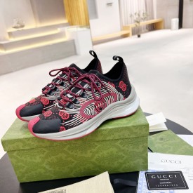 Gucci Run sneaker Red technical knit fabric