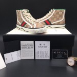 Gucci Tennis 1977 High Top Sneaker Beige GG Canvas